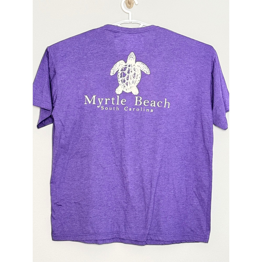 Mahi Surf Co. T-Shirt Men 2XL Purple Myrtle Beach South Carolina Sea Turtle Tee